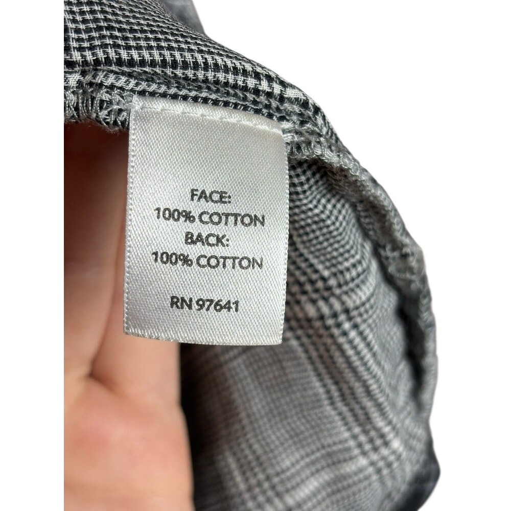 J.Jill Women’s M Black White Plaid 100% Cotton‎ Long Sleeve Tunic Top Casual - Picture 6 of 11